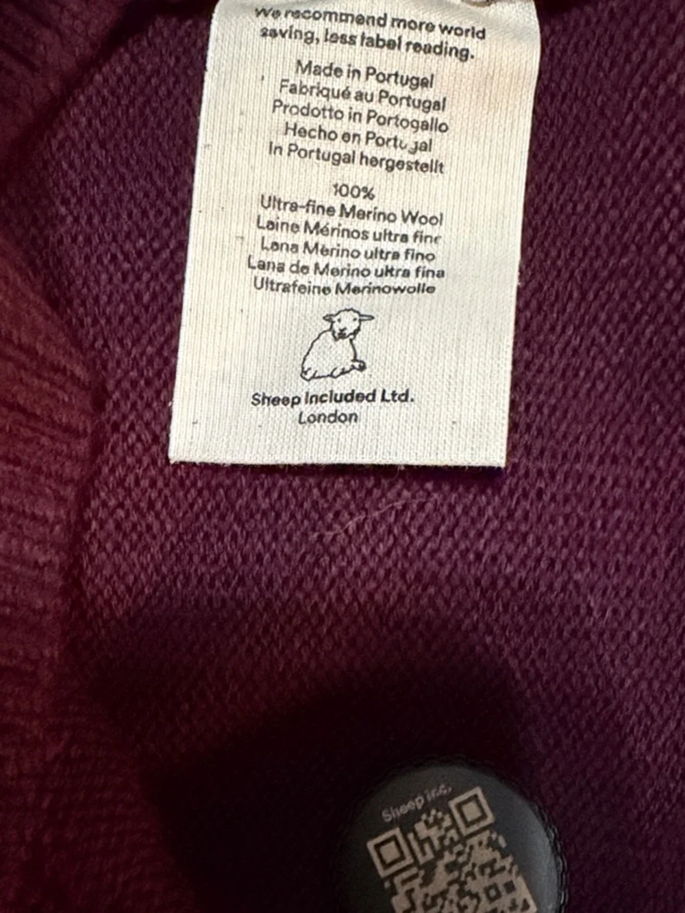 Sheep Inc. Ultra-Fine Merino Wool  Sweater L - Picture 6 of 9